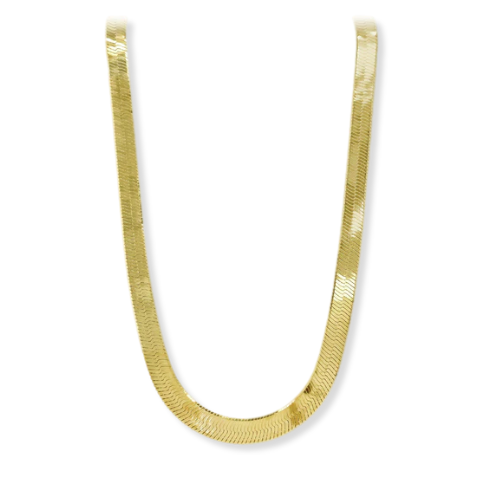 Sterling Silver/Yellow Gold Bonded Herringbone Chain 20
