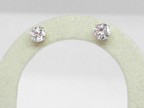 14k Yellow Gold Lab 2.00ct Diamond Stud Earrings
