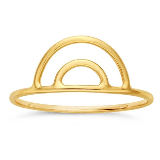 Gold Filled Stackable Double Arch Ring Size 7