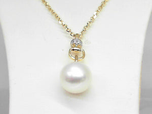 Charles Garnier Pearl and CZ Necklace