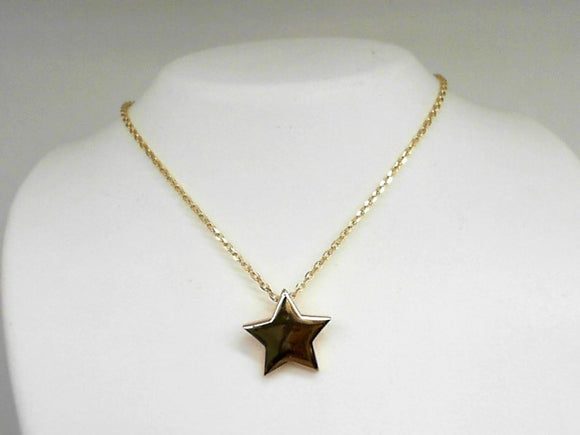 Sterling Silver/Yellow Gold Bonded Star Necklace