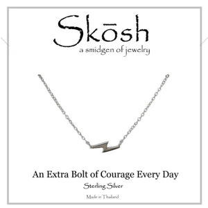 Skosh Sterling Silver Lightning Bolt Necklace