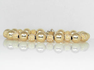 Vivi B "Pamela" Gold Filled Starburst Beaded Bracelet 7"