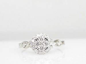 14k White Gold Diamond Engagement Ring