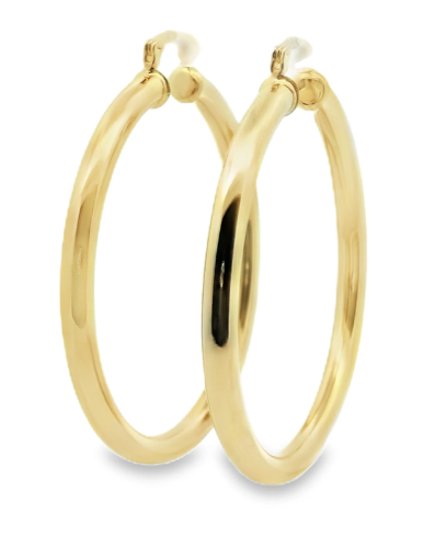 Gold Fill Shiny Hoop Earrings