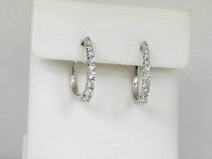 White Gold Diamond Hoops