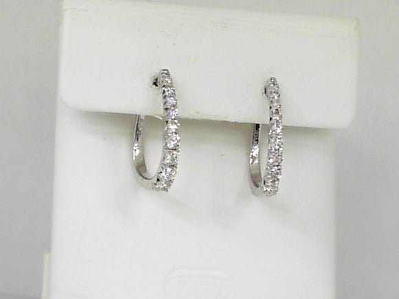 White Gold Diamond Hoops