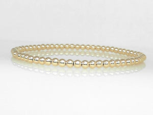 Gold Filled 3mm Beaded Bracelet