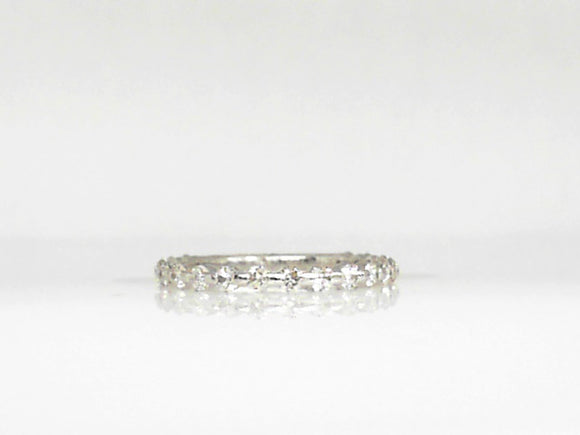 14k White Gold Diamond Band