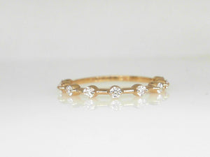 Yellow Gold Spaced Diamond Band