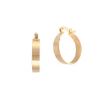 Gold Filled Wide Flat Textured Hoops