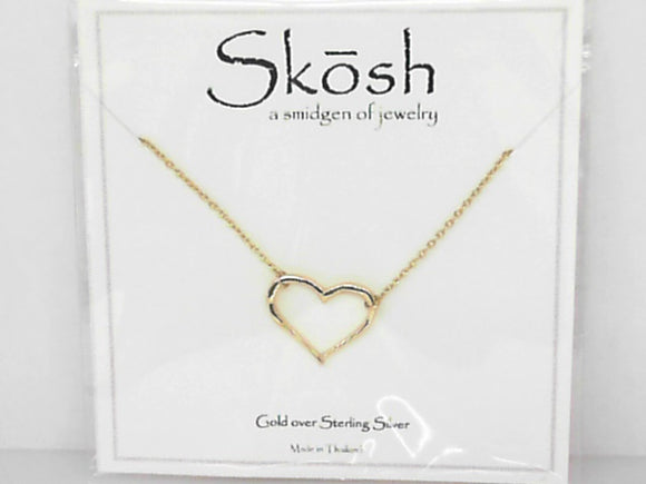 Skosh Open Heart Necklace Gold Plated