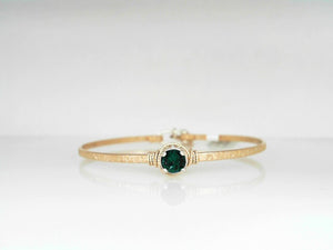 Earth Grace Gold Filled Birthstone Solitaire Bracelet- May