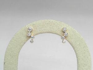 Yellow Gold Bezel Set Diamond Studs