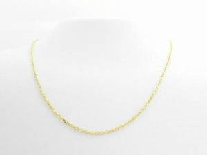 10k Yellow Gold 1mm Cable Chain 20"