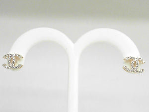 14k Yellow Gold Chanel Inspired Diamond (0.39ct) Stud Earrings