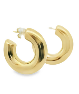 Gold Fill Shiny Hoop Earrings
