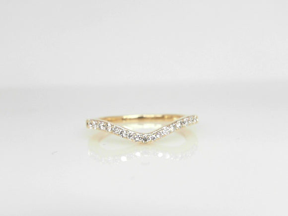 Yellow Gold Curved Diamond Band
