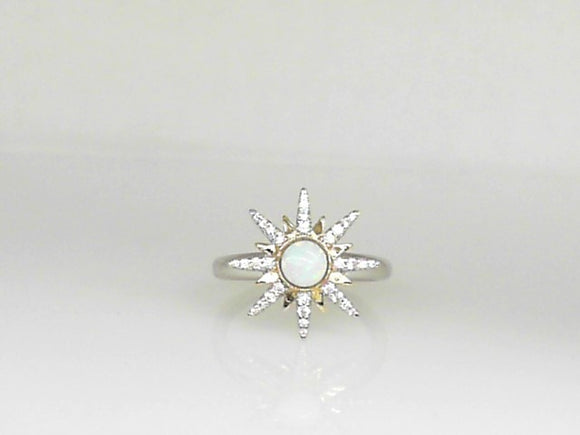 Charles Garnier Two-Tone Opal Starburst Ring