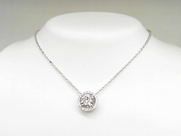 Lafonn Round Simulated Diamond Solitaire Necklace with Halo