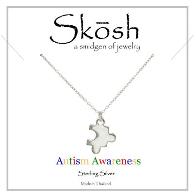 Skosh Silver Autism Awareness Necklace 16+1+1