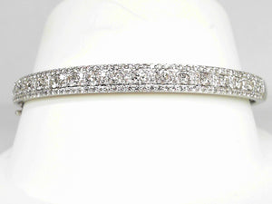 White Gold Diamond Bangle with 2.50 CTW