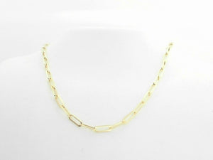 10k Yellow Gold 2mm Paperclip 20" Chain