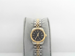 Moore's Elite Ladies Two-Tone Black Dial Watch