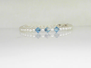 Baby/Kids Pearl Birthstone Bracelet- March