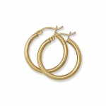 Sterling Silver Gold Tone Small Polished Hoop Earrings