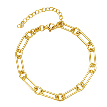 Charles Garnier Gold Plated Paperclip Bracelet