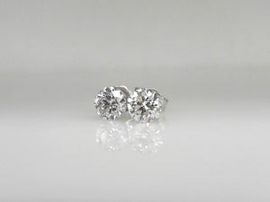 White Gold Invisible Set Lab Grown Diamond Studs