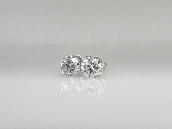 White Gold Invisible Set Lab Grown Diamond Studs