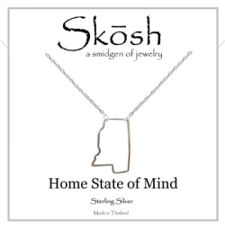 Skosh Mississippi Outline Necklace