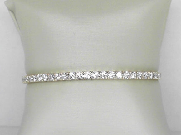 Yellow Gold Lab Grown Diamond Flex Bangle Bracelet