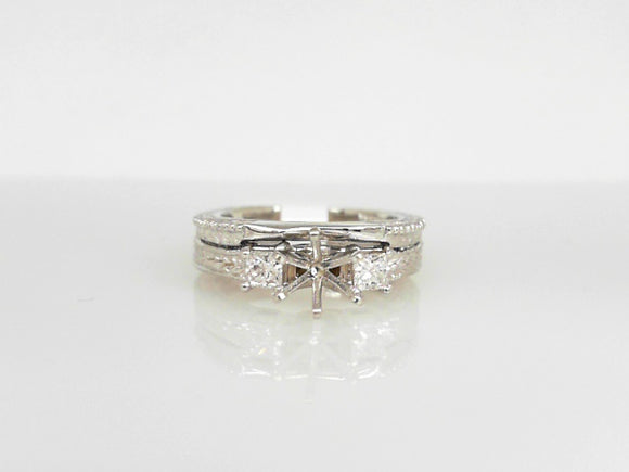 White Gold Diamond Semi Mounting Bridal Set