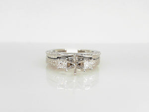 White Gold Diamond Semi Mounting Bridal Set