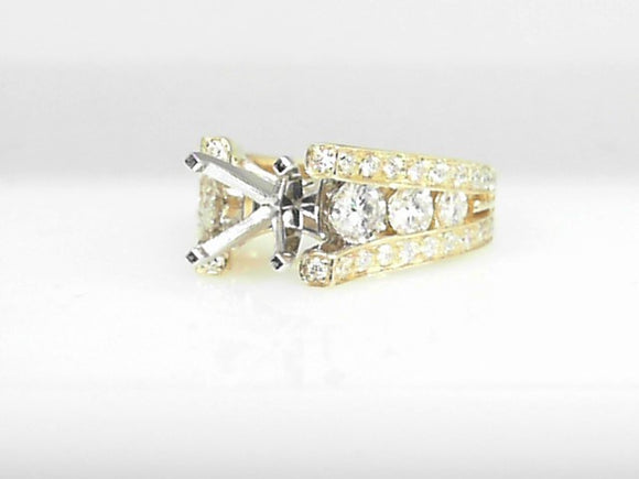14k Yellow Gold 1.44ct Diamond Semi-Mount