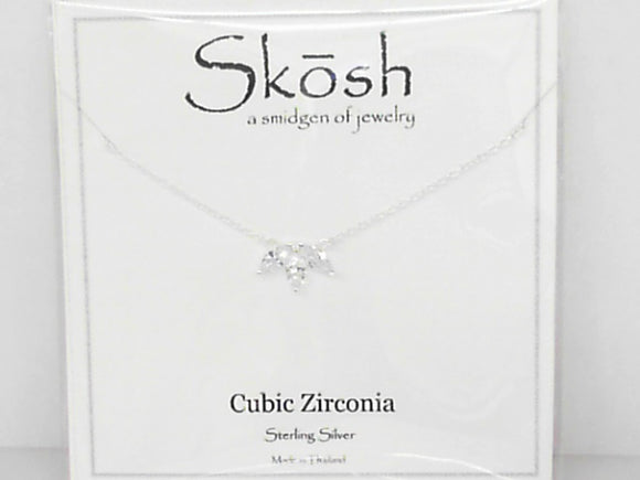 Skosh 3 Stone CZ Necklace