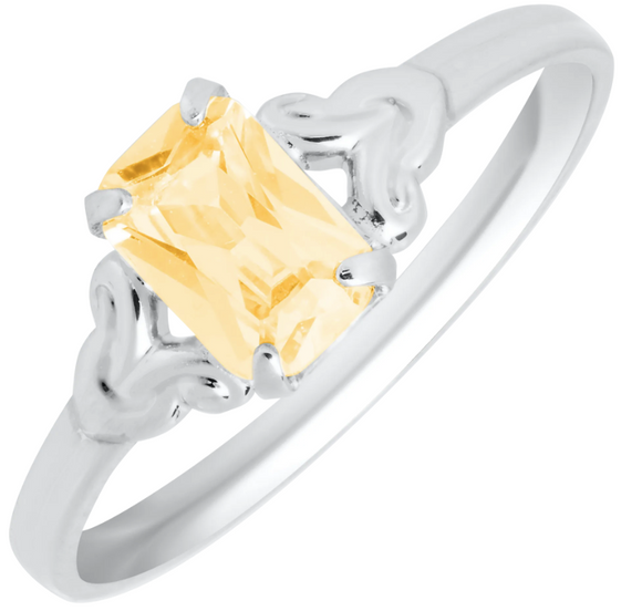Kids Sterling Silver Birthstone Ring November Size 4