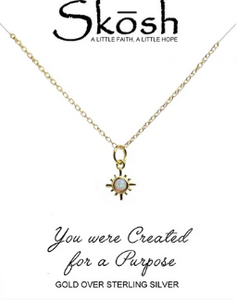 Skosh Gold Plated Opal Starburst Necklace