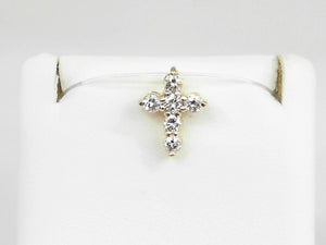 14K YG .63 CTW Diamond Cross Pendant