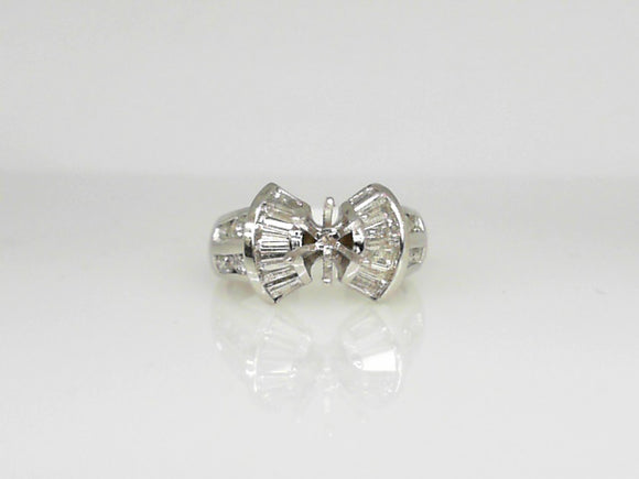 White Gold Diamond Six-Prong Semi Mounting for Round