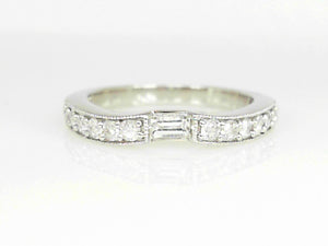 White Gold Curved Diamond Band