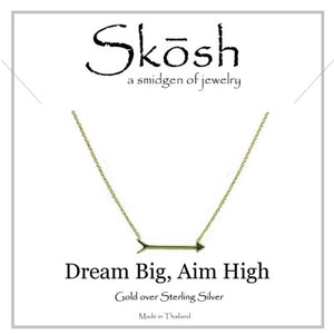 Skosh Gold Plated Silver Arrow Necklace 16"