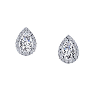 Lafonn 1.16 CTW Simulated Diamond Pear w/ Halo Stud Earrings