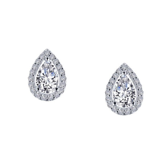Lafonn 1.16 CTW Simulated Diamond Pear w/ Halo Stud Earrings