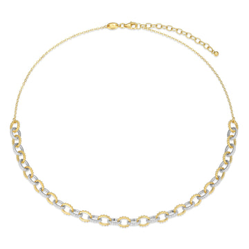 Charles Garnier Gold Plated Oval Link Necklace