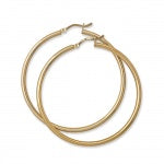 Sterling Silver/Gold Large Hoop Earrings