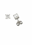 Sterling Silver 5MM CZ Stud Earrings